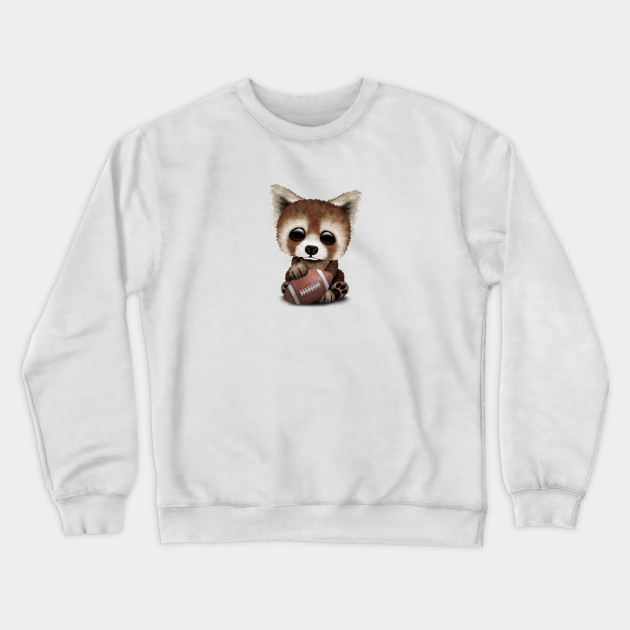 Cute Baby Red Panda Playing With Football